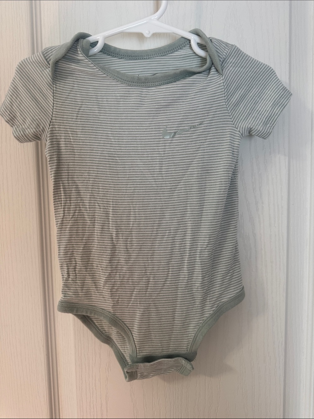 Nike Green Stripe Baby One-Piece Bodysuit 6M